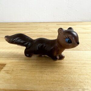 Vintage Enesco Brown Squirrel Blue Eyes Miniature‎ Figurine Ceramic 3.5" Japan